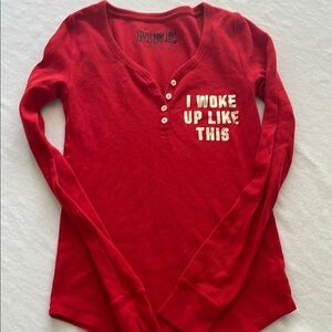 ⭐️✨3 for$20 ✨⭐️PINK Victoria's Secret Red Long Sleeve Top